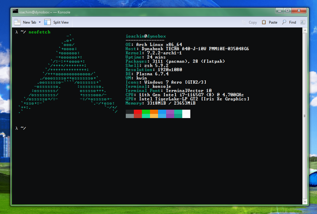 Linux Tux logo with various distro logos